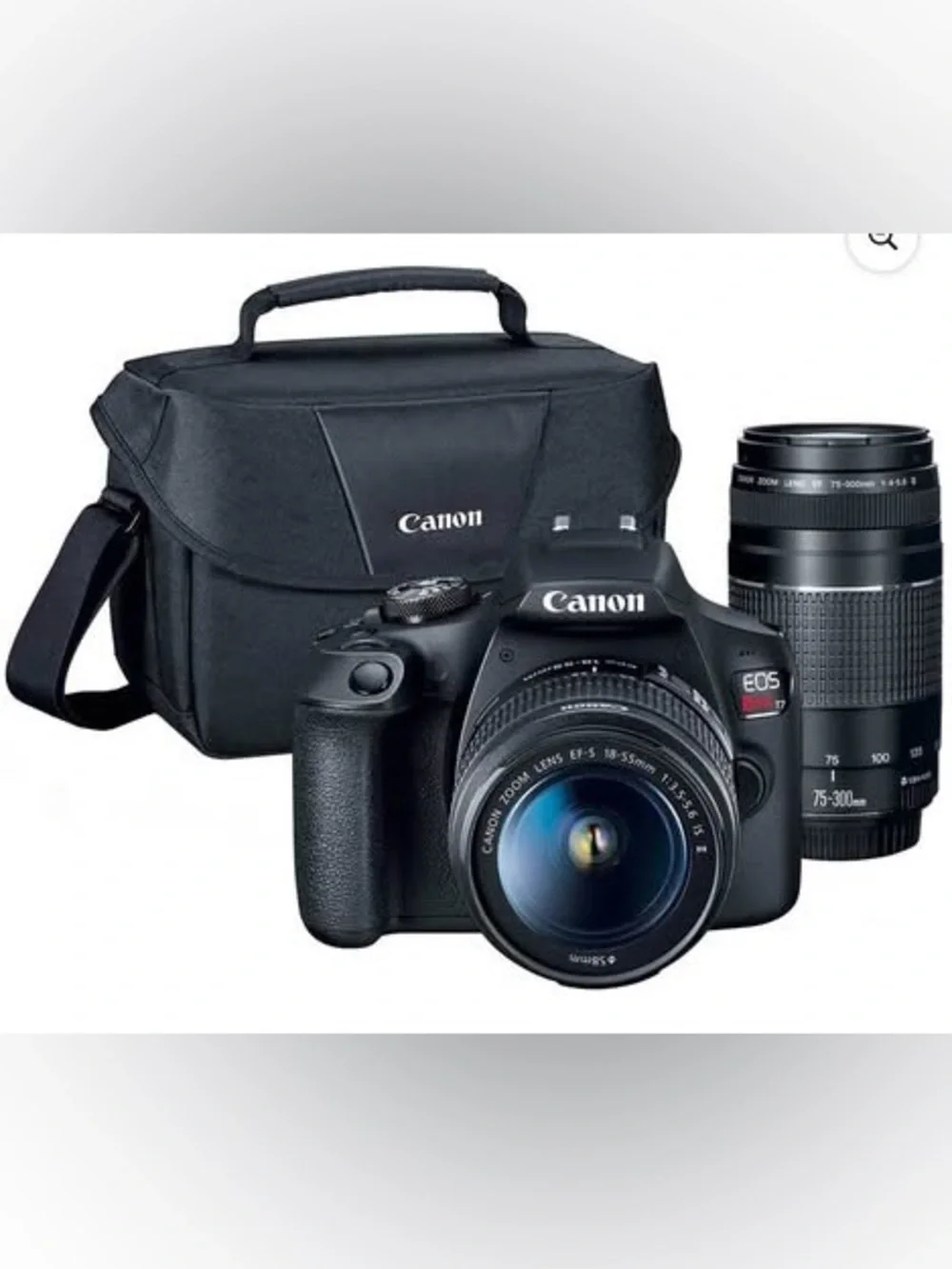 Canon EOS Rebel T7 DSLR Camera with EF18-55mm + EF 75-300mm Double Zoom Kit NEW